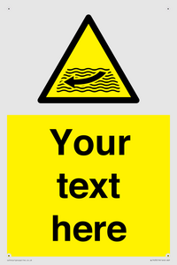 Custom Warning strong river flows